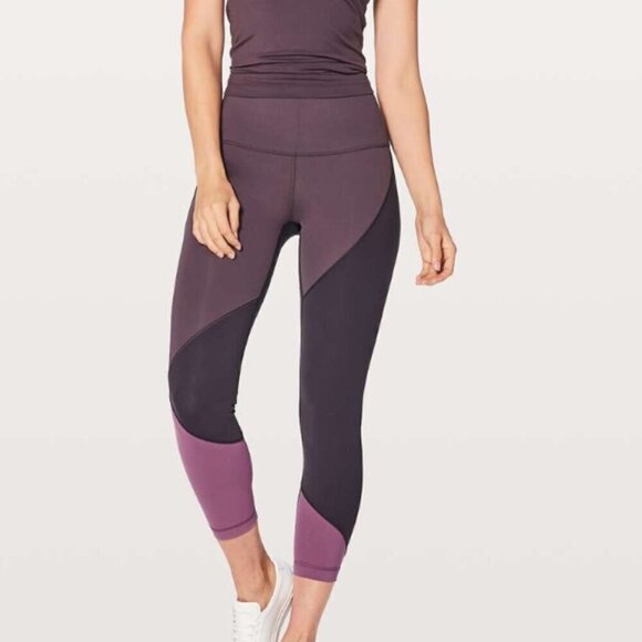 Lululemon Wunder Under Hi-Rise 7/8 Tight (Special Edition) 25" Black Currant / B - Picture 6 of 6